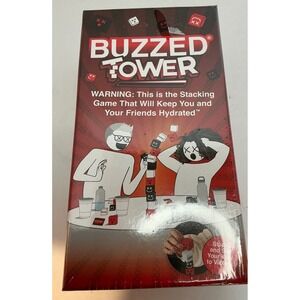 Buzzed Tower Stacking Game Drinking Party Sabotage Cards Adult Ages 21+ NWT
